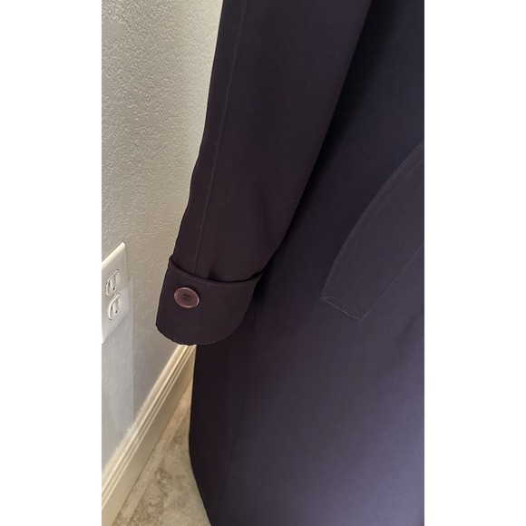 Vintage Preston & York Womens Size 6 Long Pea Coat Duster Overcoat Eggplant - Picture 5 of 10